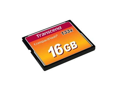 Transcend 16GB CompactFlash 133 Memory Card Up to 50/20 MB/s, TS16GCF133 - Bild 1 von 4