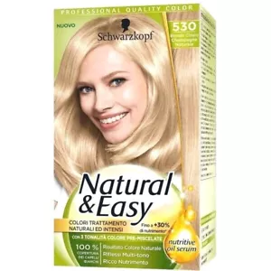 3x Colorazione Natural & Easy 530 Biondo Chiaro Champagne Professional Quality - Foto 1 di 1