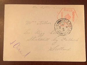 1916 censored Oas On Active Service cover Falkirk Scotland British FPO 45 - Picture 1 of 2