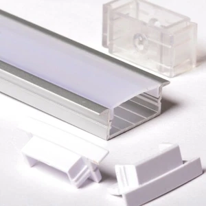 2m 2910 PROFILO INCASSO LARGO ALLUMINIO PER STRISCE STRIP LED BARRA RIGIDA 2MT - Foto 1 di 6