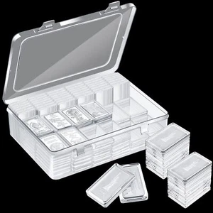 Batiyeer Silver Bar Case Silver Bar Holder Clear 1oz Silver Bar Storage Acryl... - Picture 1 of 7