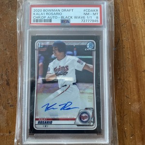 Kala’i Rosario bowman chrome auto black wave 1/1 psa 