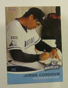 2017 Choice, West Michigan Whitecaps. Pitching Coach - JORGE CORDOVA - Venezuela