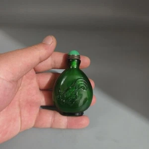 Ancient Chinese Beijing collection, pure hand-painted, glass, snuff bottle - Picture 1 of 8
