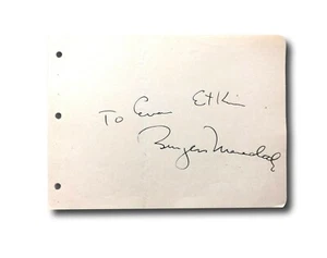 Album firmato a mano Burgess Meredith taglio pagina JSA COA autografo Batman Pinguino - Foto 1 di 3