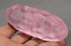 4.1'' Rare Hongshan Culture Pink Crystal Carve Feng Shui Rough Stone Statue