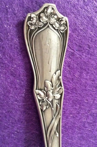 RARE! Lemmon South Dakota Dated 1911 Sterling Souvenir 5.5" Spoon Gorham Vine Cover