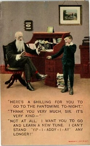 Postcard Bamforth Comic pantomime theatre posted 1911 - Foto 1 di 2