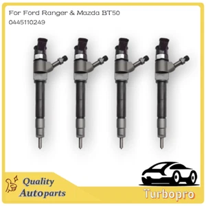 4PCS Fuel Injector Common Rail Injector 0445110249 For Ford Ranger & Mazda BT50  - Picture 1 of 10
