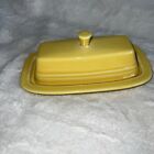 Vintage Fiesta ware Sunflower covered butter dish  7 x 4 Made In USA