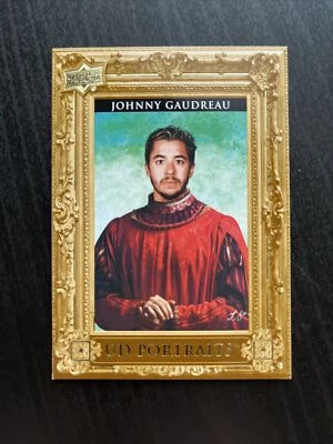 2023-24 Upper Deck UD Portraits #P-3 Johnny Gaudreau Columbus Blue Jackets - Image 1 of 2