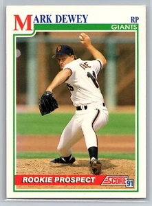 1991 Score - Mark Dewey #371 (RC) - Picture 1 of 2