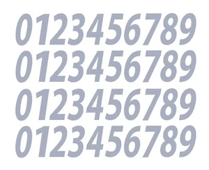 0-9 Numbers Silver Sticker Vinyl Decals CHOOSE SIZE!! 1/2" - 12" Set Of 40 V546) - Picture 1 of 1