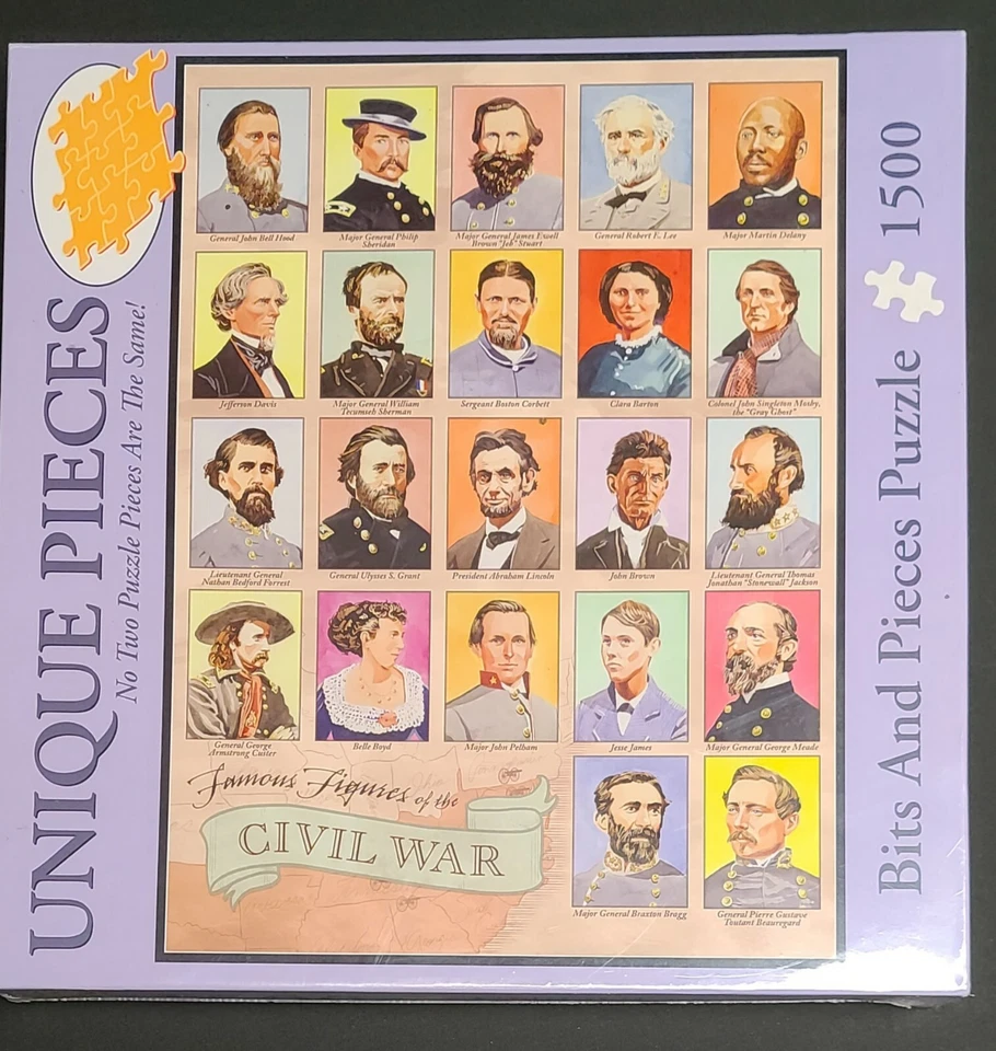 Nuevo rompecabezas sellado broca y piezas 1500 piezas figuras famosas de la Guerra Civil  Foto 1 de 4