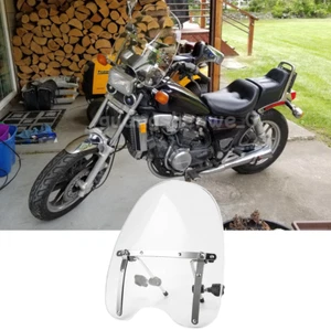 18"x16" Clear Windshield For Harley Sportster Dyna Glide Softail Night Train XL - Picture 1 of 17
