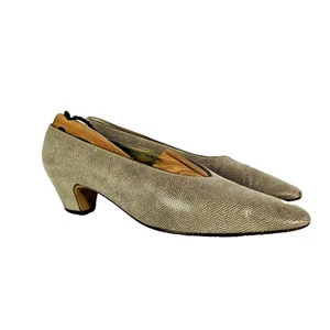 Wilkes Bashford Silvia Fiorentina Low Heel Pump Women Size 8.5 Italy Dorian Nude - Picture 1 of 10