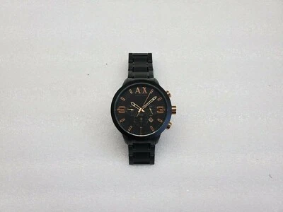 ARMANI EXCHANGE CHRONOGRAPH DATE BLACK STAINLESS.STEEL MEN'S WATCH AX1350 NEW - image 1 of 4