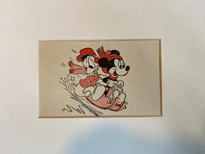 Vintage 1940s Mickey Mouse And Donald Duck Framed Print with Certification B419 - Picture 1 of 2