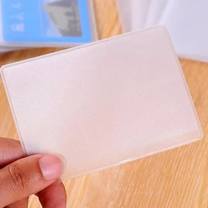 50 Pcs Transparent Card Holder Credit Protector Sleeves Business - Picture 1 of 11