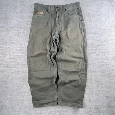 Vintage Baggy Empyre Jeans Size 36x29 Green Graffiti Y2K Hip Hop Grunge - Image 1 of 4