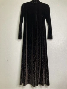 Vintage Chetta B Samt braun Maxikleid Gr. 8 Waldfee Winsygoth Goblincore - Bild 1 von 4
