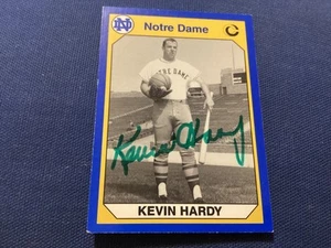 KEVIN HARDY SIGNED, MINT 1990 NOTRE DAME FIGHTING IRISH CARD #117 FREE POSTAGE!! - Picture 1 of 4