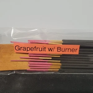 24 Count 7" Handdipped Grapefruit Incense Sticks With A Wood Burner - Picture 1 of 4