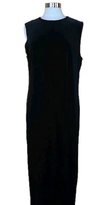 Vestido Studio Ease Talla XL Vintage Negro Terciopelo Maxi Sin Mangas Años 90 Bruja Vampiro Y2K Foto 1 de 4