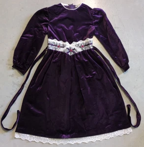 De colección Raro, ¡también! Vestido "Entrevista con un vampiro" Púrpura Terciopelo Talla 10 Gótico - Imagen 1 de 15