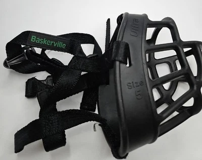 Bozal Baskerville Ultra Entrenamiento Perro Talla 5 Negro Correas Ajustables Grande Foto 1 de 4