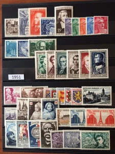 Año Completo Francia 1951 ** MNH Bella Calidad Sin Charnière - Imagen 1 de 1