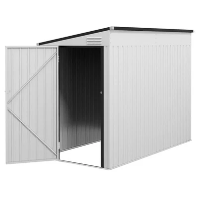 4x7ft Lean to Garden Storage Shed Outdoor Metal Tool House Backyard Patio Lawn - Image 1 of 4