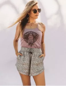 CHASING RIVERS AUSTRALIA INWARDS TANK CAMI TOP YOGA NEW AGE BOHO LARGE NWT - Picture 1 of 8