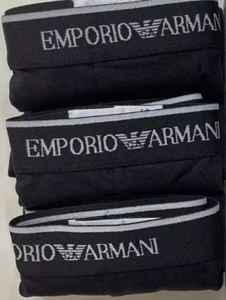 Paquete de 3 calzoncillos boxer para hombre Emporio Armani baúl pantalón corto ropa interior - Imagen 1 de 8
