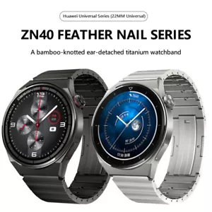 Titan Metall Stahl Band für Huawei Watch 3Pro/Gt3/Gt2 Universal Uhrband 22 mm - Bild 1 von 18