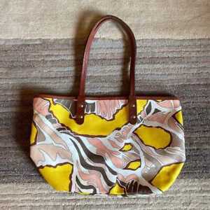 Emilio Pucci shoulder bag tote bag yellow rare female used from Japan