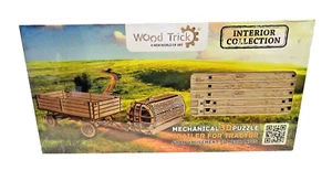 Holz Trick Anhänger für Traktor Holz Mechanisch 3D Modell Puzzle Kit - Bild 1 von 2