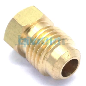 Ajuste 1/4" Tubo OD 7/16"-20 UNF Enchufe de extremo macho Latón SAE 45° Conector de llamarada - Imagen 1 de 8