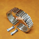 Bracelet de montre premium plat + extrémité incurvée 12 mm 14 16 18-22 mm bracelet de montre en acier