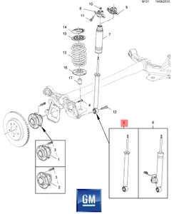 2x Original GM/Opel 13420233 Shock Absorber Chevrolet Cruze Astra J Zafira C - Picture 1 of 9
