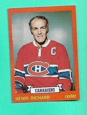 (1) HENRI RICHARD 1973-74 TOPPS # 87 CANADIENS CREASED CARD (W9869)  