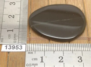 OBSIDIENNE NOIRE pierre plate - Qualité superieure - lithotherapie reiki galet - Picture 1 of 2