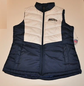 BNWT G-III Seattle Seahawks Womens Zip-Up Puffer Vest Jacket (L) Large - Picture 1 of 3