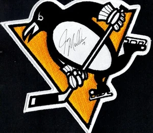 Pittsburgh Penguins JOE MULLEN signed autographed uniform patch crest auto rare - Picture 1 of 3