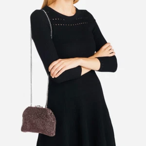 REISS ADALINE EMBELLISHED SPARKLE CLUTCH BAG, Evening Party Bags, Purple, NWT - Picture 1 of 6