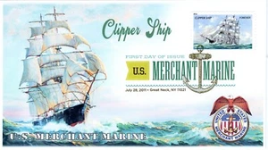 AO-4548-1, 2011, U.S. Merchant Marine, First Day Cover, Add-on Cachet, Digital C - Picture 1 of 1