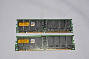 Set of (2) - Hyundai HYM7V65801 PC100 64MB SDRAM Memory (128MB Total) - Picture 1 of 2