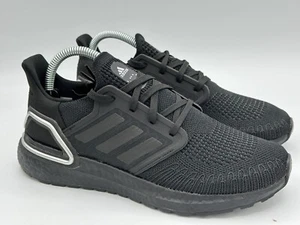 adidas Ultraboost 20 Triple Black Silver Running Shoes FV8333 Mens Size 7 - Picture 1 of 6