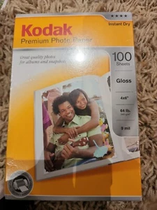 Kodak Premium Photo Paper Gloss 4" x 6" 100ct, Instant Dry, NEW Sealed - Picture 1 of 1
