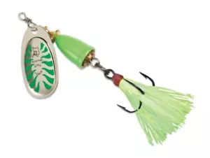 Blue Fox Classic Vibrax Glow Spinner Farbe Leuchten Grün Größe 5 Klinge 7/16 Unzen - Bild 1 von 1